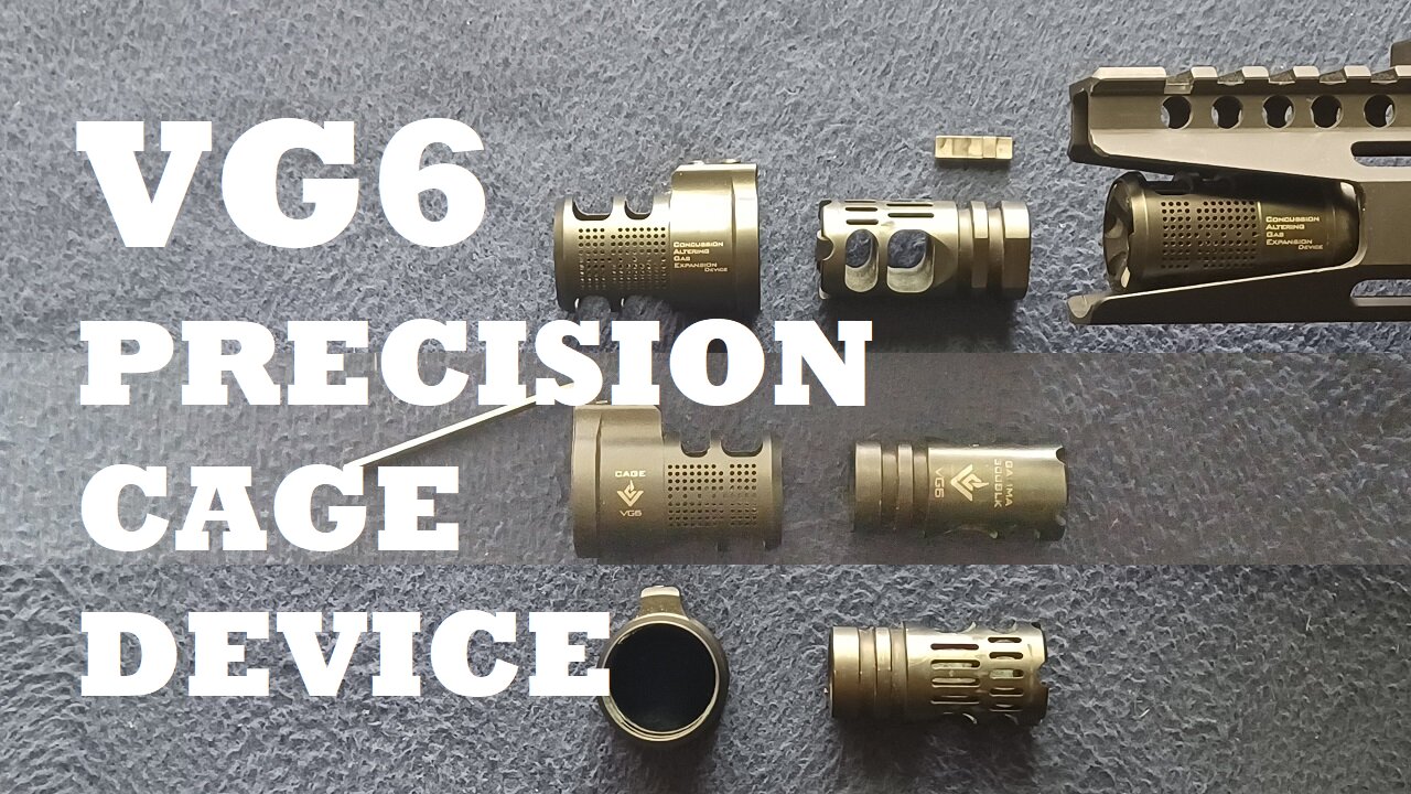 VG6 PRECISION, CAGE DEVICE (CONCUSSION ALTERING GAS EXPANSION DEVICE). CALIBER: MULTI. MADE IN USA.