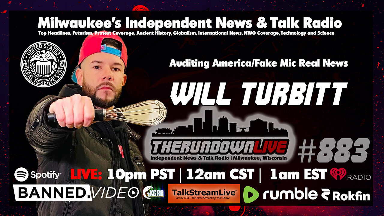 The Rundown Live #883 - Will Turbitt, Auditing America, Federal Reserve, Globalism