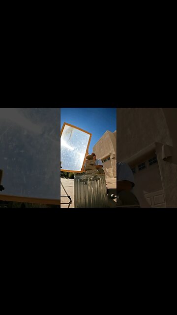 Monster Lens Gathers Sun Light to Boast Open Big Rock #physics #science #solardeathray #experiment