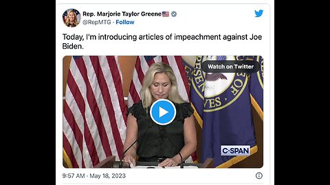 TSVN349 5.2023 Rep. Marjorie Taylor Greene Files Articles Of Impeachment On Joe Biden