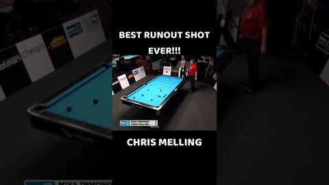 BEST Runout shot EVER made in Pool History - Chris Melling #shorts