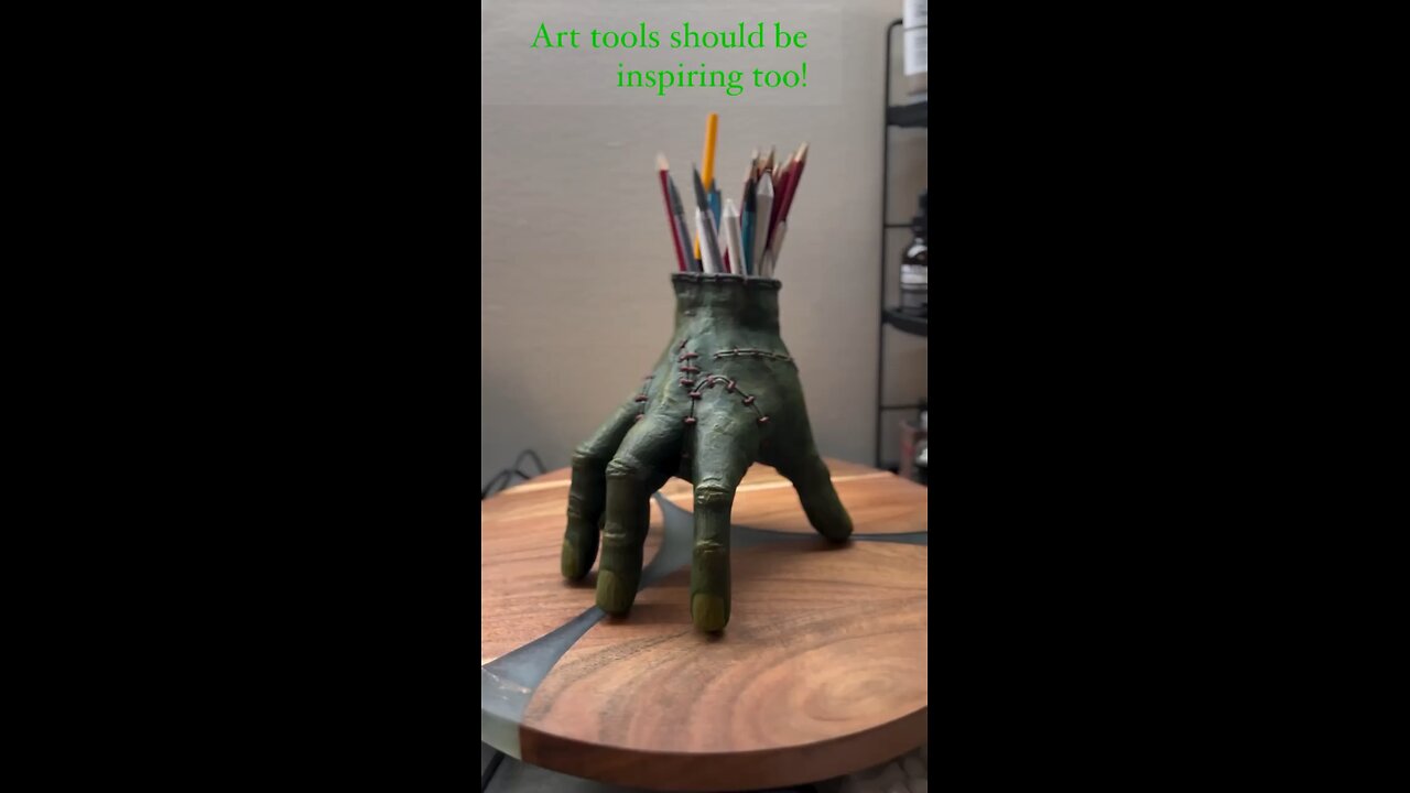 Thing from Adam’s Family pencil holder