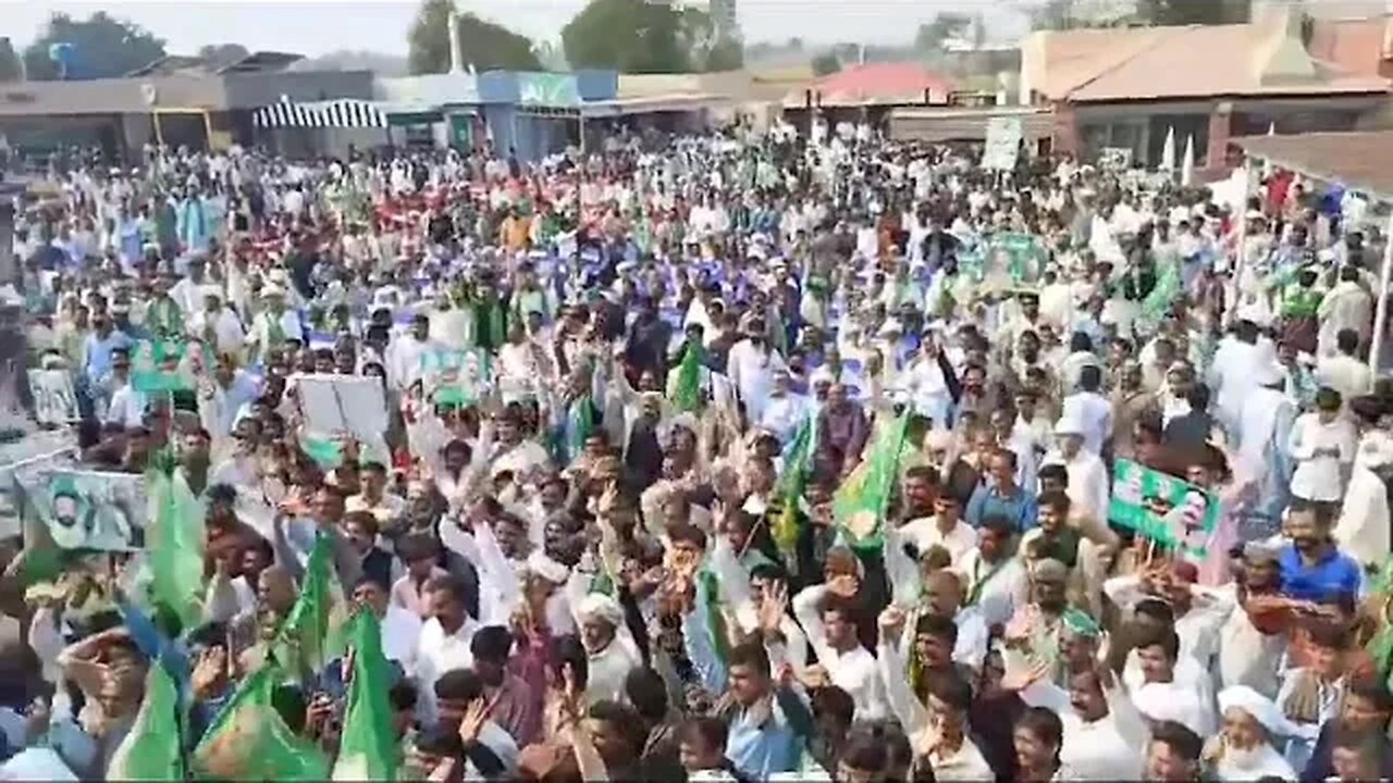 رانا حیات اور رانا اسحاق کی قیادت میں ایک قافلہ قائد نوازشریف کے استقبال کیلیے پھول نگر سے روانگی