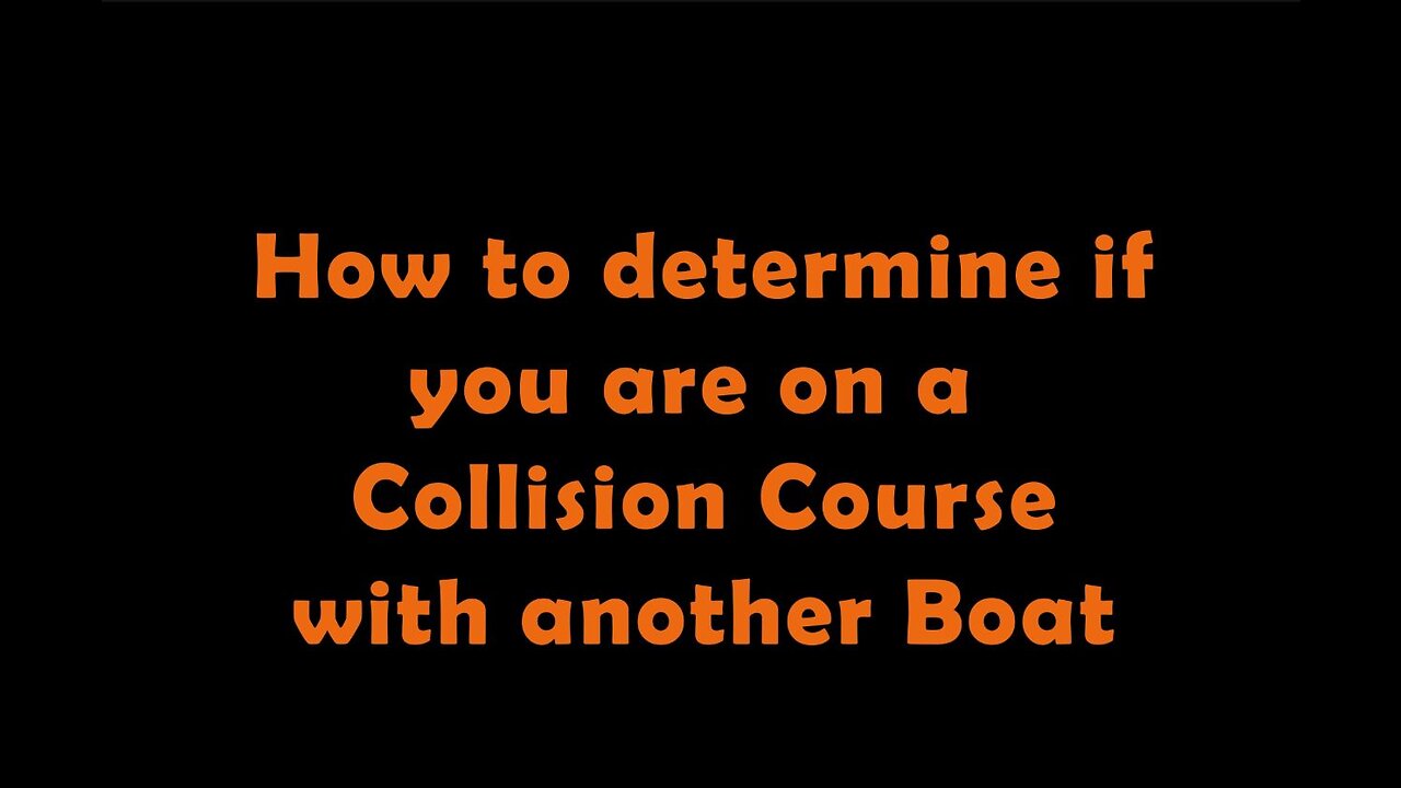 How to tell if you're on a collision course... for real !