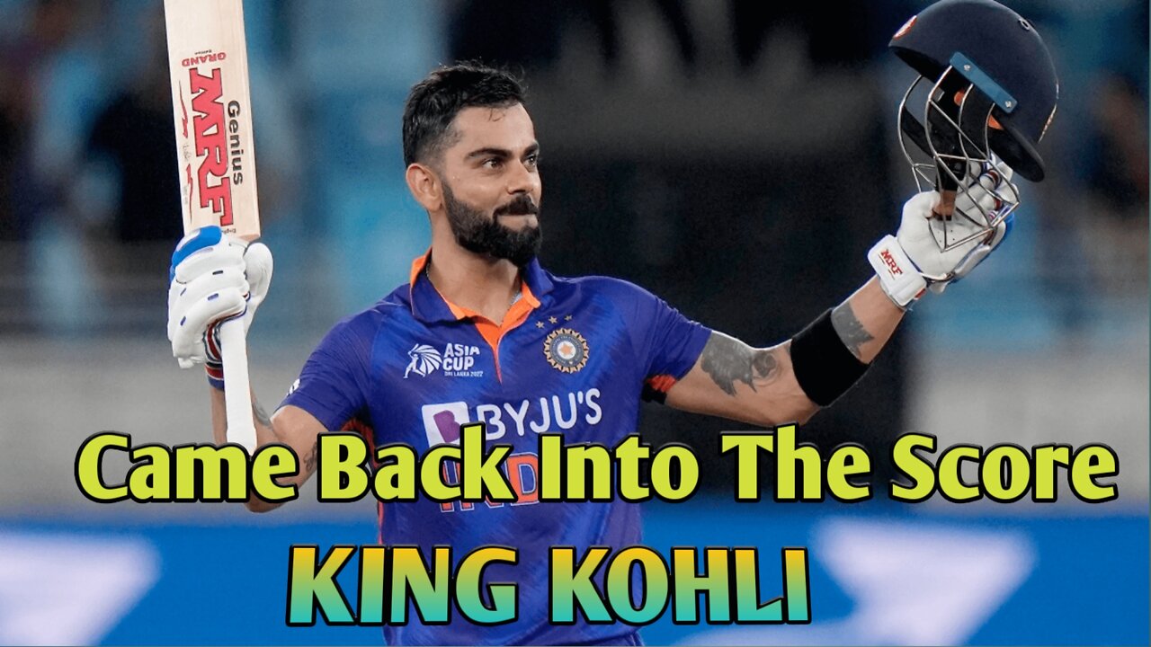 Came back into the score Virat Kohli