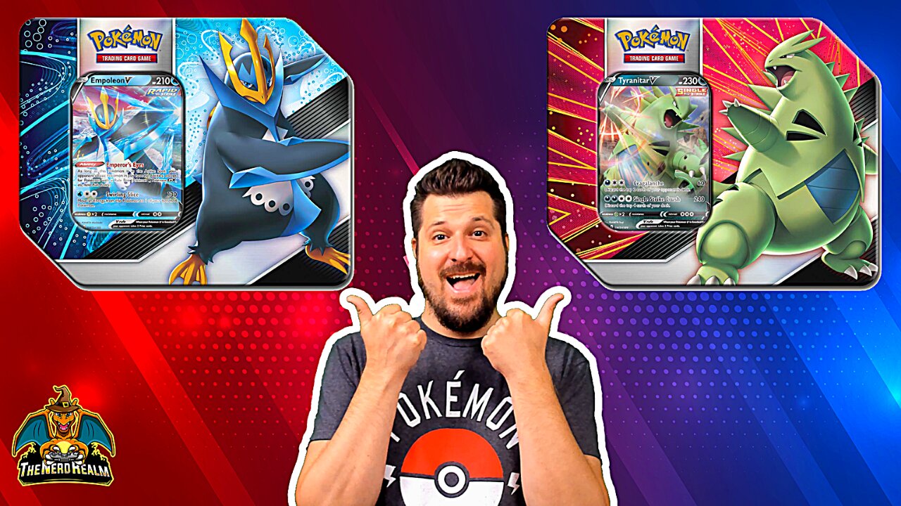 V Strikers Tin Set | Empoleon V & Tyranitar V | Pokemon Cards Opening