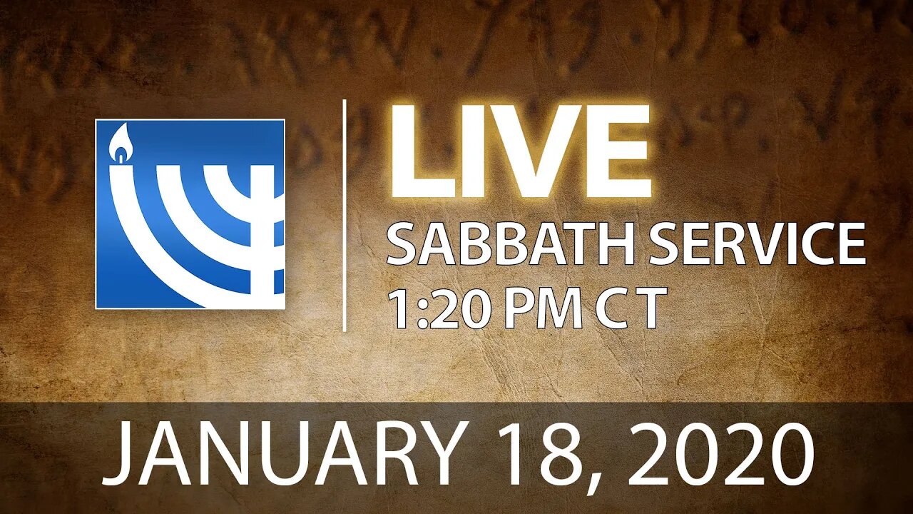 YRM LIVE Sabbath Services, January 18, 2020