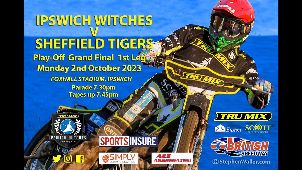 Speedway British Premiership: IPSWICH WITCHES v SHEFFIELD TIGERS - GRAND FINAL, 1ST LEG 03 OCTOBER