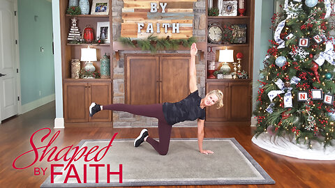 Christmas Pilates Core Plank Strength Stretching Workout | Shaped by Faith Fitness with Theresa Rowe