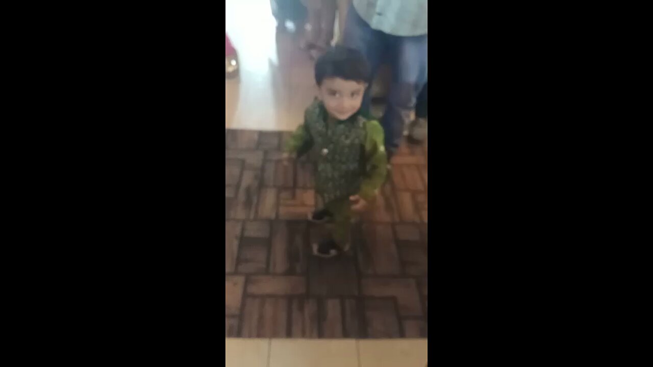 Azlan having fun in uncle wedding