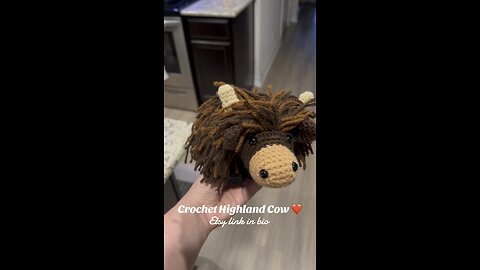 Handmade Crochet Highland Cow