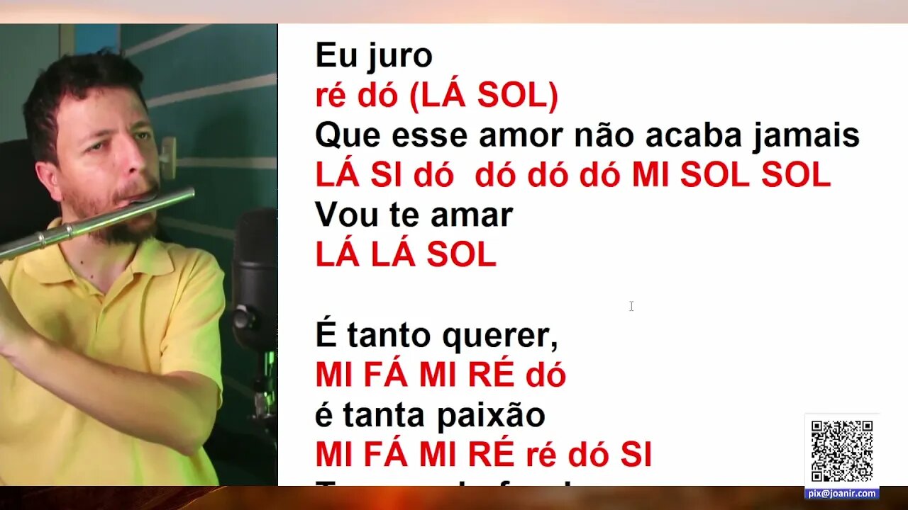 EU JURO - LEANDRO E LEONARDO Tutorial de como tocar na flauta doce com notas na tela