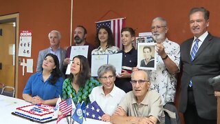 World War II veteran receives medals and celebrates 101st birthday with family