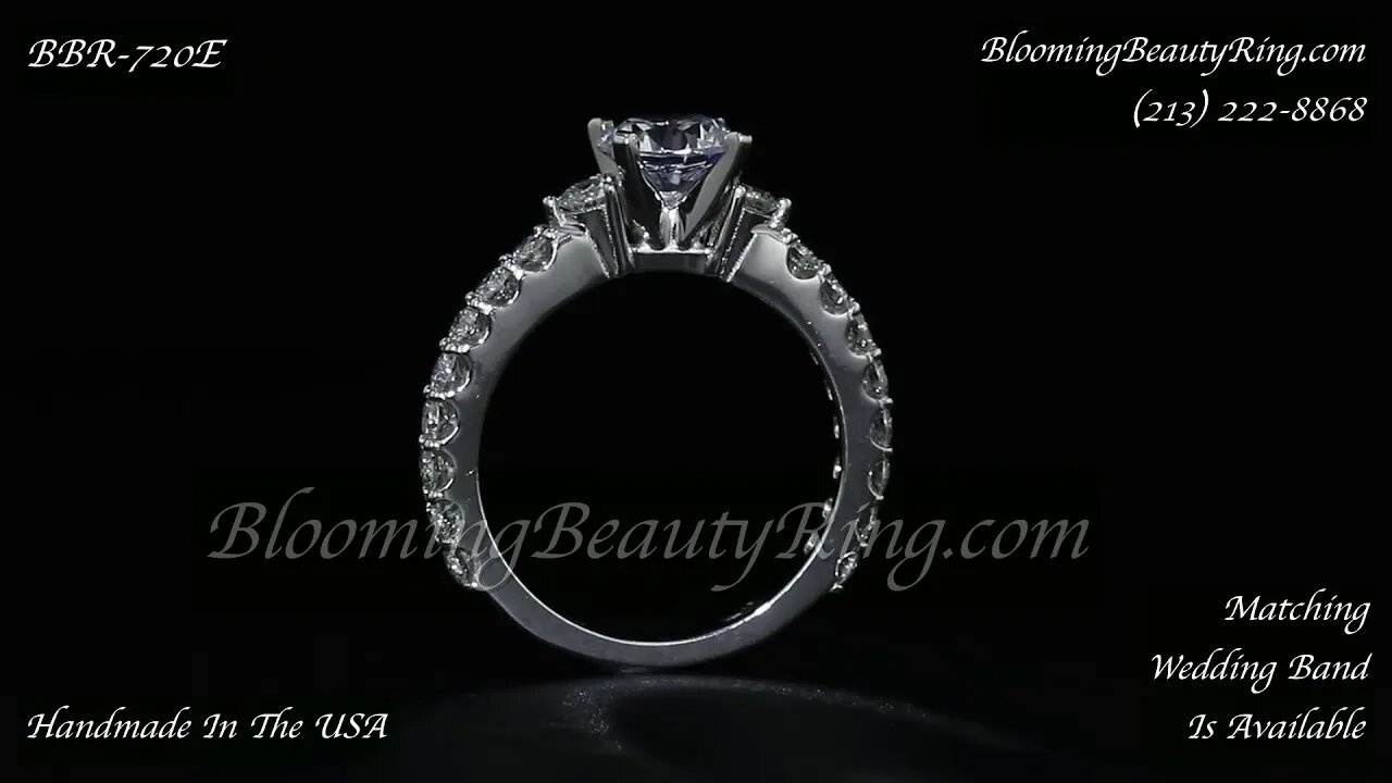 BBR 720E Diamond Engagement Ring By BloomingBeautyRing.com