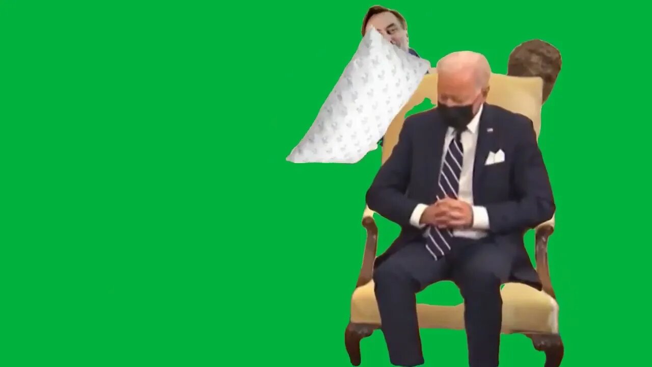 Green Screen –Mike Lindel BIDEN SLEEPING pillow