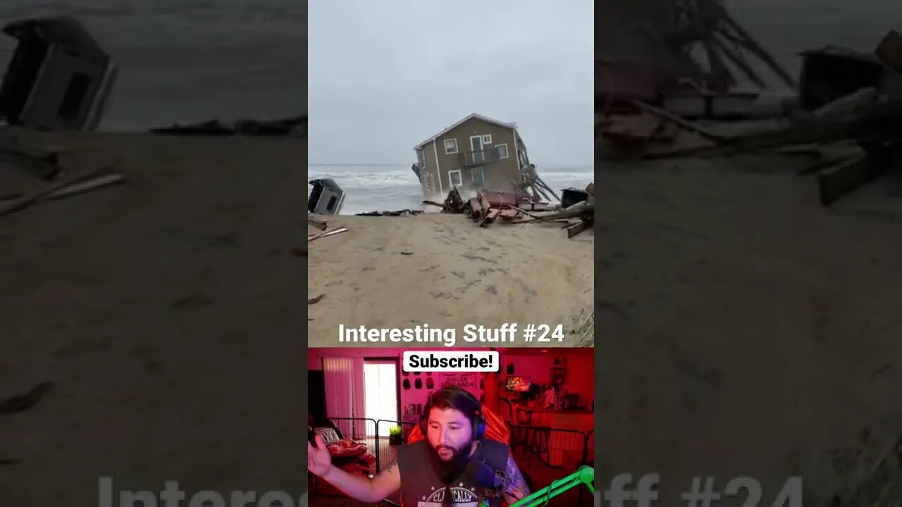 House falls into the ocean!