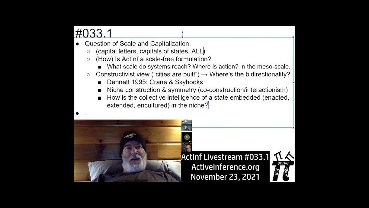 ActInf Livestream #033.1 ~ "Thinking like a State - Embodied intelligence in the deep history...."