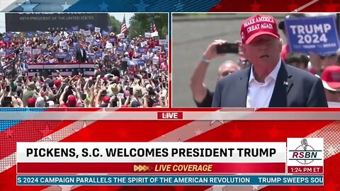 CROWD FOR TRUMP AT SAVE AMERICA RALLY IN PICKENS, SC - TRUMP NEWS