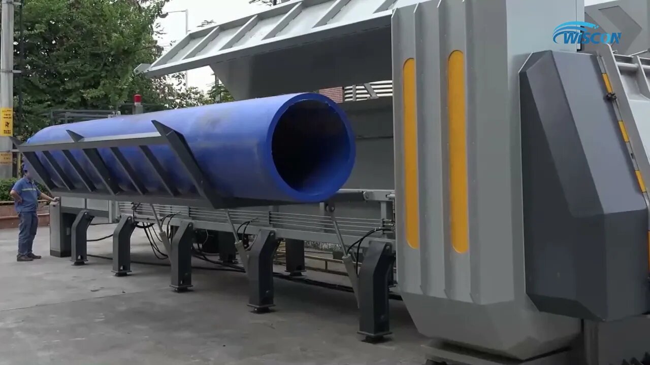 Horizontal Pipe Shredder/Long Pipe Shredding/Big HDPE Pipe Shredder