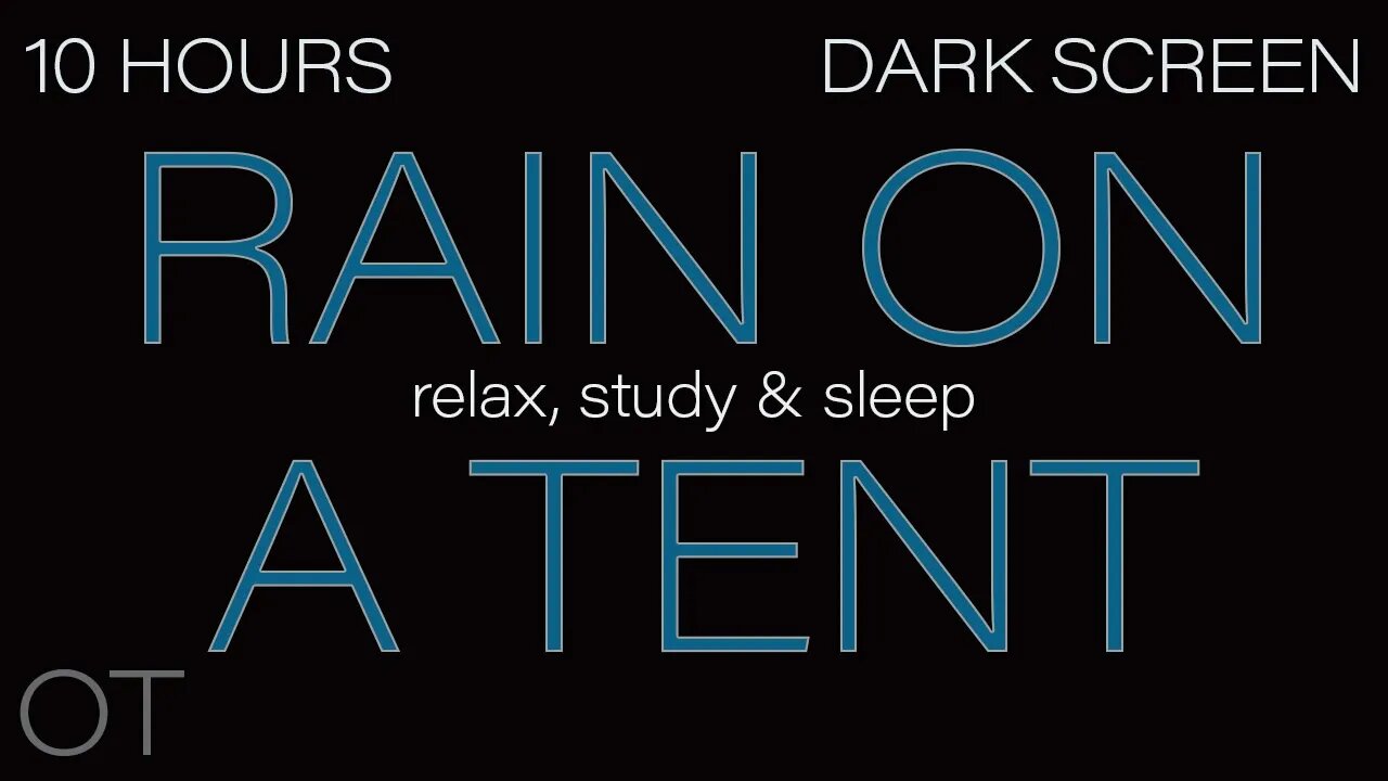 THUNDERSTORM with RAIN ON A TENT Sounds for Sleeping| Relaxing| Studying| 10 HOURS | DARK SCREEN