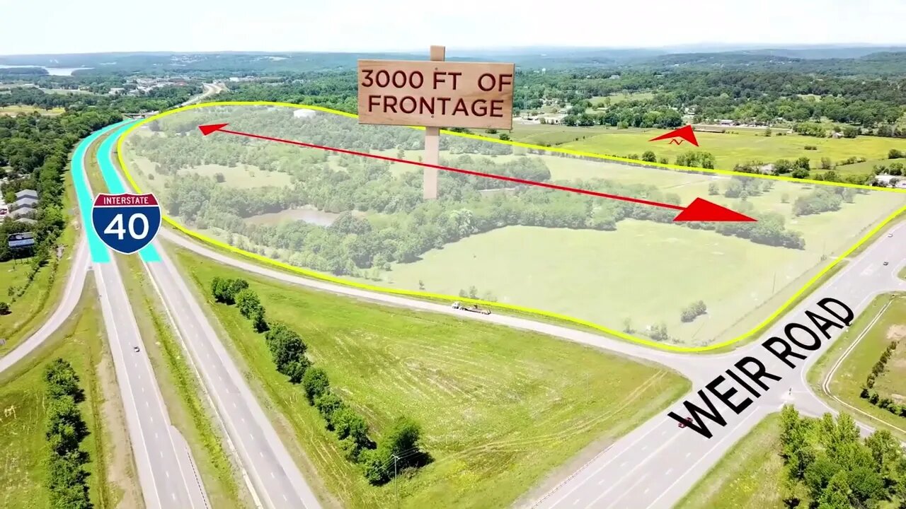 Russellville, Arkansas 70 acres located at exit 83 on Interstate 40 Available for lease.