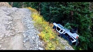 Houston, WE HAVE A PROBLEM! Tacoma Slides Off Trail on Engineer Pass - Colorado