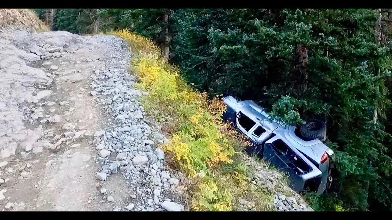 Houston, WE HAVE A PROBLEM! Tacoma Slides Off Trail on Engineer Pass - Colorado