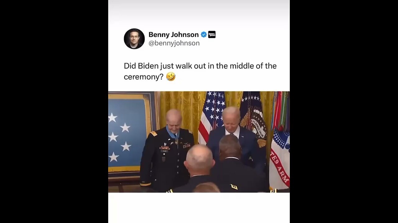 Sleepy Joe Biden Doesn’t know where he’s at? Walks out? 🤷🏻‍♂️🤦🏻‍♂️