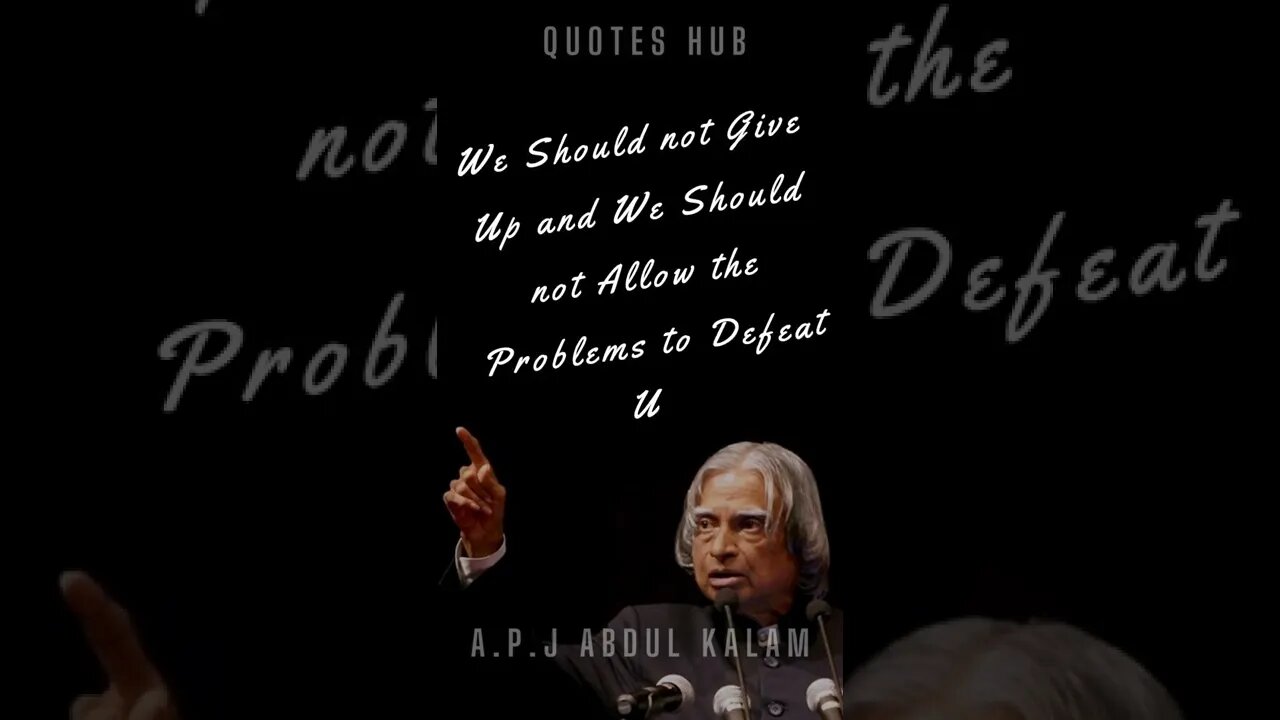 One of the Most Inspiring Quotes from APJ Abdul Kalam || #quotes || #shorts