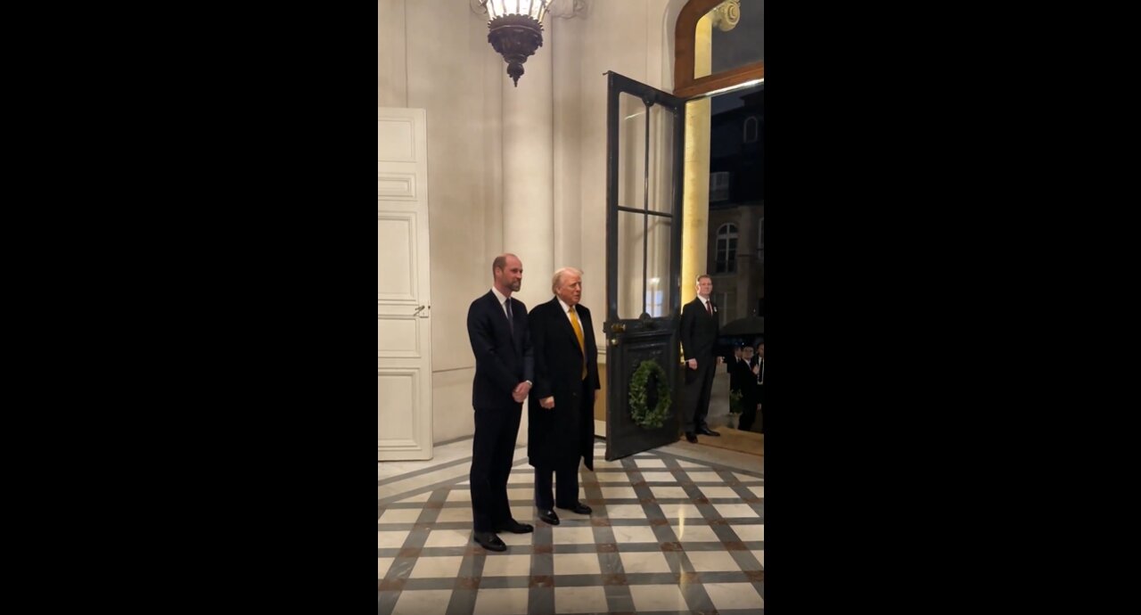 The Prince of Wales greets President Trump at the British Ambassador's Residence 🇺🇸🇬🇧