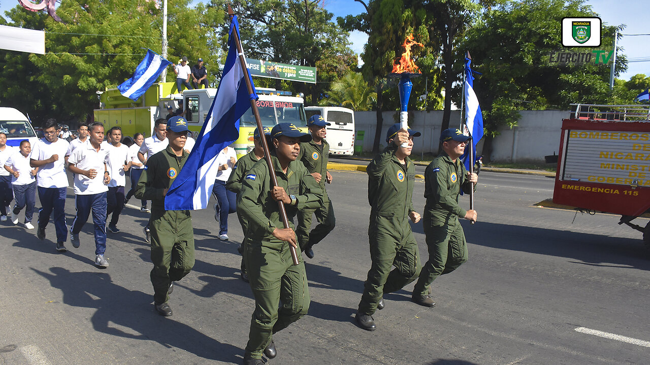 Ejército de Nicaragua participó en el recorrido de la Antorcha de la Libertad Centroamericana