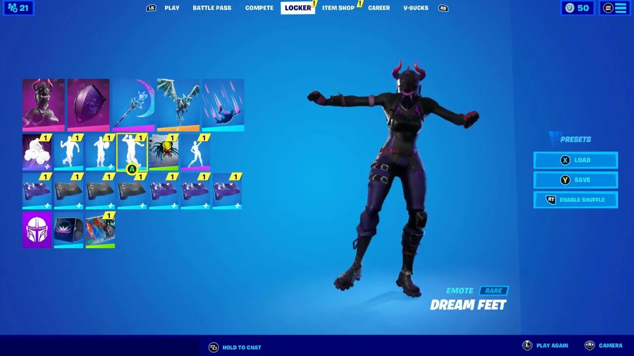 Starry Night Terror "Dark Red Knight" Dream Feet / Fortnite