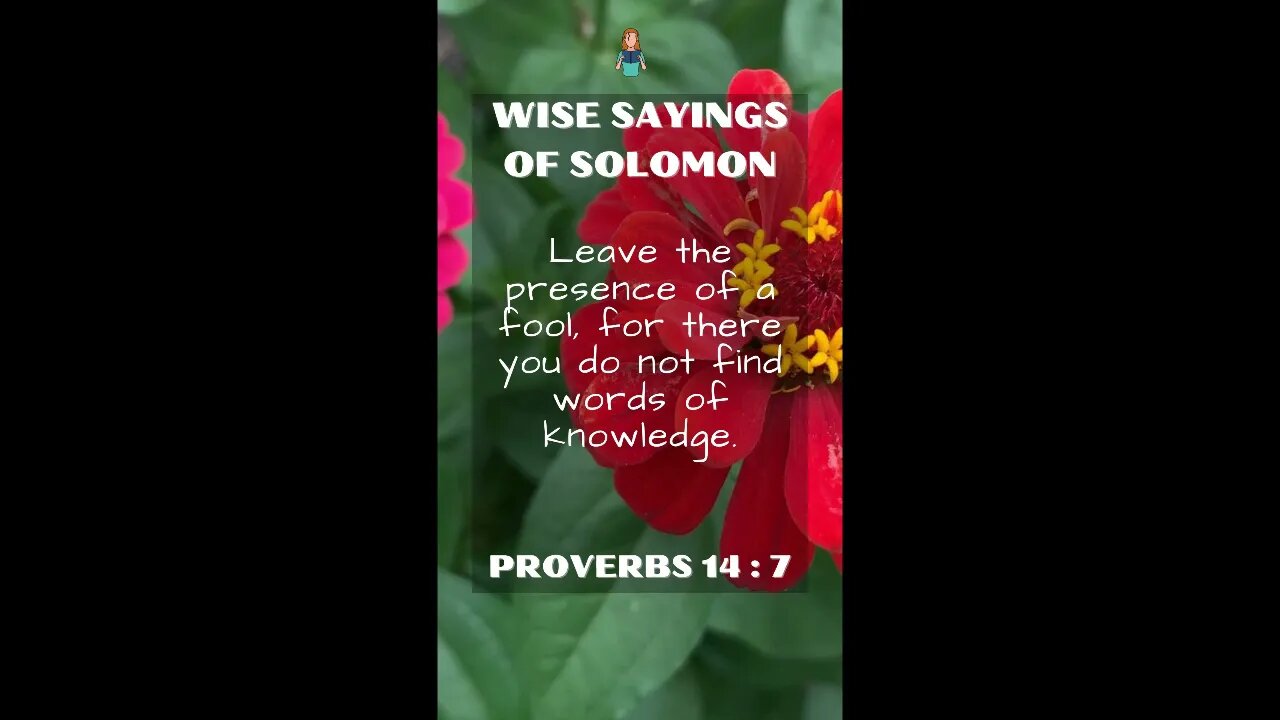 PROVERBS 14:7 | Wise Sayings of Solomon