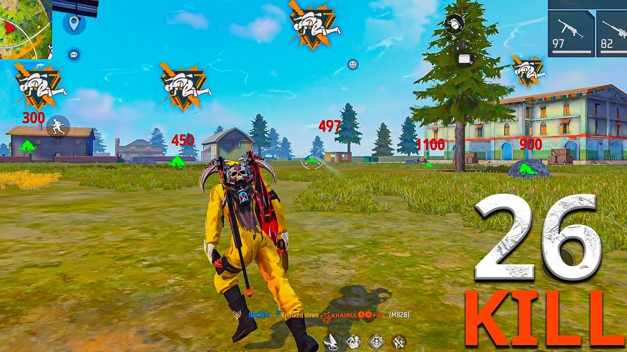 Aimbot Hacker 🤔 Solo Vs Squad Full Gameplay | Garena Free Fire
