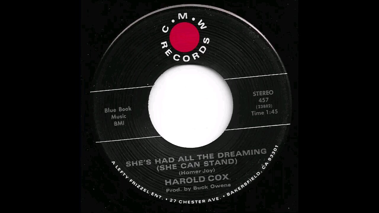 Harold Cox - She's Had All The Dreaming She Can Stand