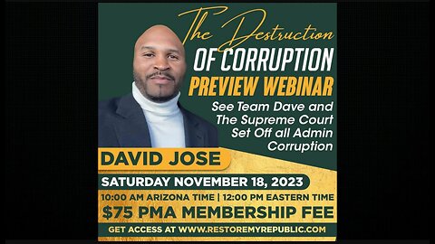 David Jose: The Destruction of Corruption.