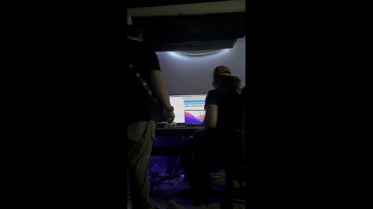 Downboys Tommy laying down track to new song