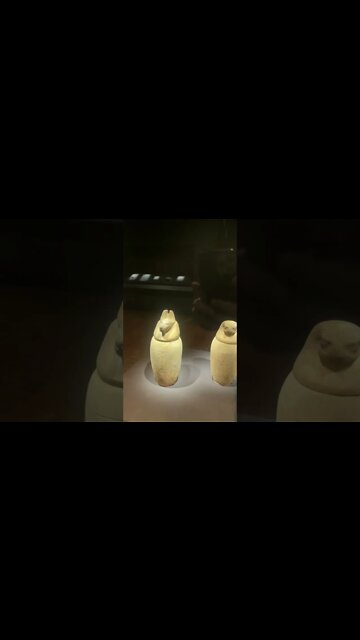 뚜껑달린 카노푸스단지, 이집트, 국립중앙박물관, 자칼의 머리, 두아무테프, 개코원숭이, 오시리스, 사자의서, 심장의무게, 청금석, 호루스, 임세티, 비비, 트로이전쟁, 석회석