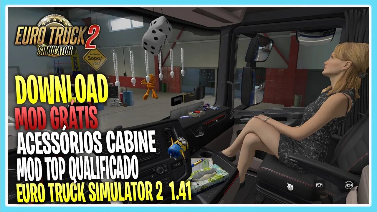 MEGA PACK ACESSORIOS CABINE ATUALIZADO 1.41 EURO SIMULATOR