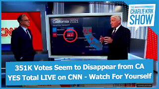 351K Votes Seem to Disappear from CA YES total LIVE on CNN - Watch For Yourself