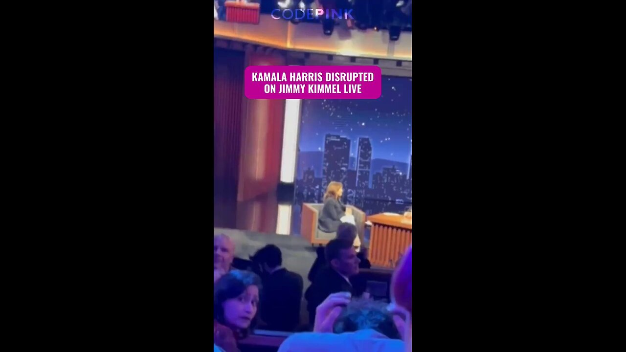 Kamala Harris gets heckled on Jimmy Kimmel 😂