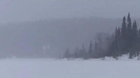 Camping in the wild in the cold winter 13