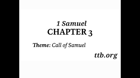 1 Samuel Chapter 3 (Bible Study)