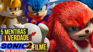 Sonic 2 o Filme - 4 Mentiras e 1 VERDADE #shorts