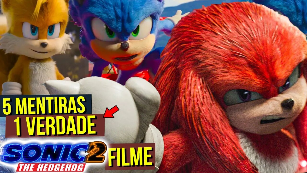 Sonic 2 o Filme - 4 Mentiras e 1 VERDADE #shorts