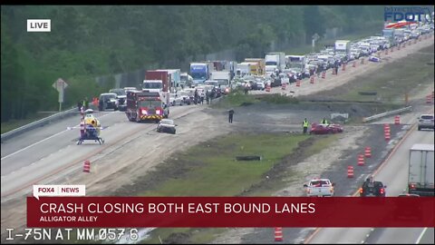 Traffic crash on I-75 closes all southbound lanes