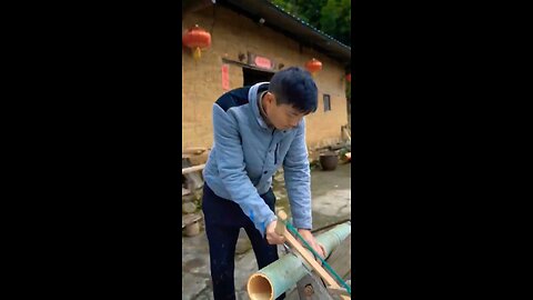 Village Style chopsticks Making 🥢🥢 - Wood working art -handcraft- new easy life #short #village