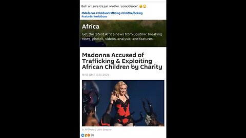 Madonna the Satanic child trafficker