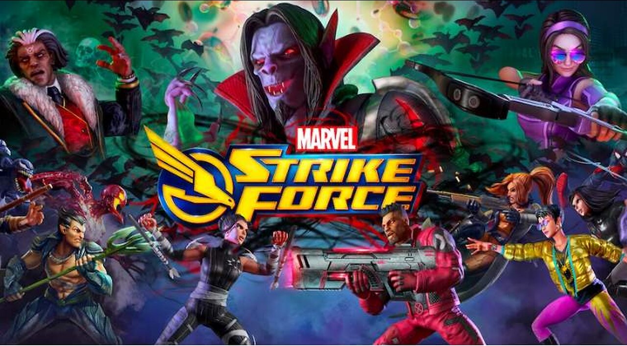 MARVEL STRIKE FORCE: Shang Chi, Iron Fist, Collen Wing, Shatterstar, Captain Marvel vs Symbiotes "We Are Comics"