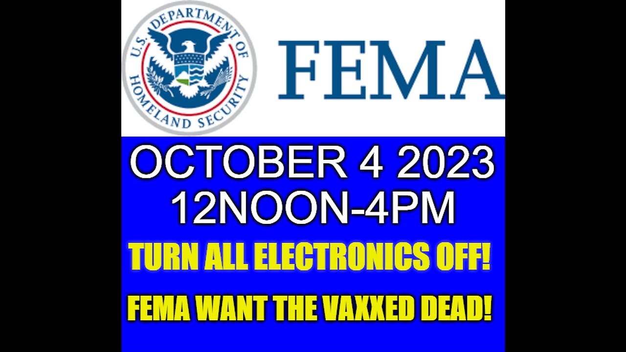 FEMA EMERGENCY 'ALERT' SYSTEM TO KILL OFF THE VAXXED VIA PHONE & ELECTRONICS!